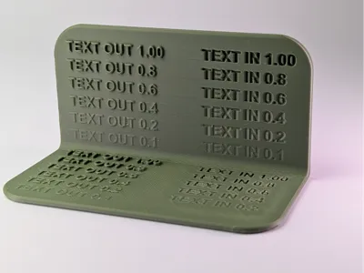 Text Height Visibility Test Plate