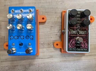 Guitar pedal mounting plates