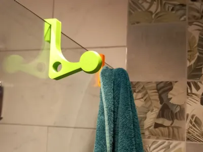 8mm glass panel towel rack