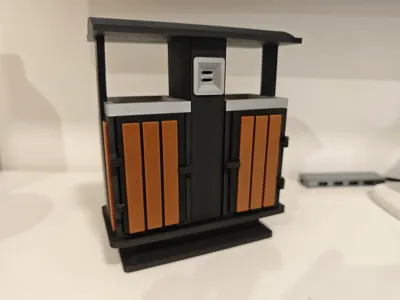 Fully-articulated park trash can (no AMS required)