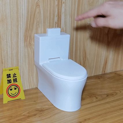 马桶式桌面垃圾桶（按压开盖）