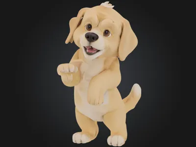 Cute Puppy Figurine | Easy 3D Print