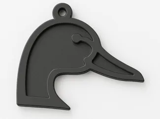 Duck Head Keychain  Design for Hunting Enthusiasts