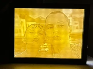 Lithophane photo frame (size 120x156 mm)