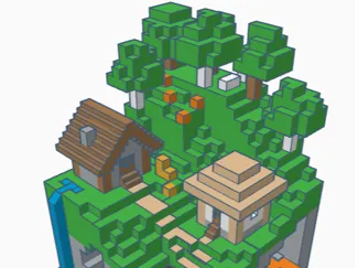 Minecraft diorama
