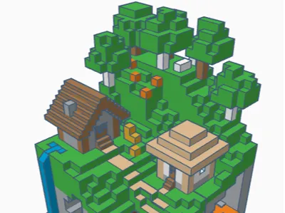 Minecraft diorama