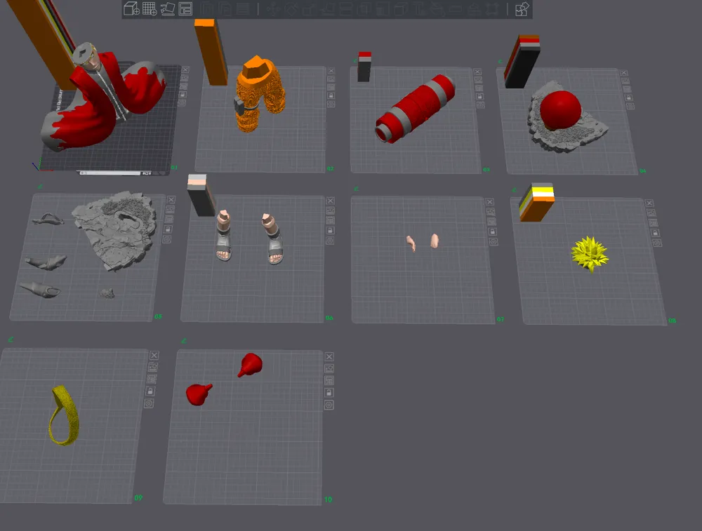 Naruto Uzumaki Sage Mode Modular Display Model - Free 3D Print