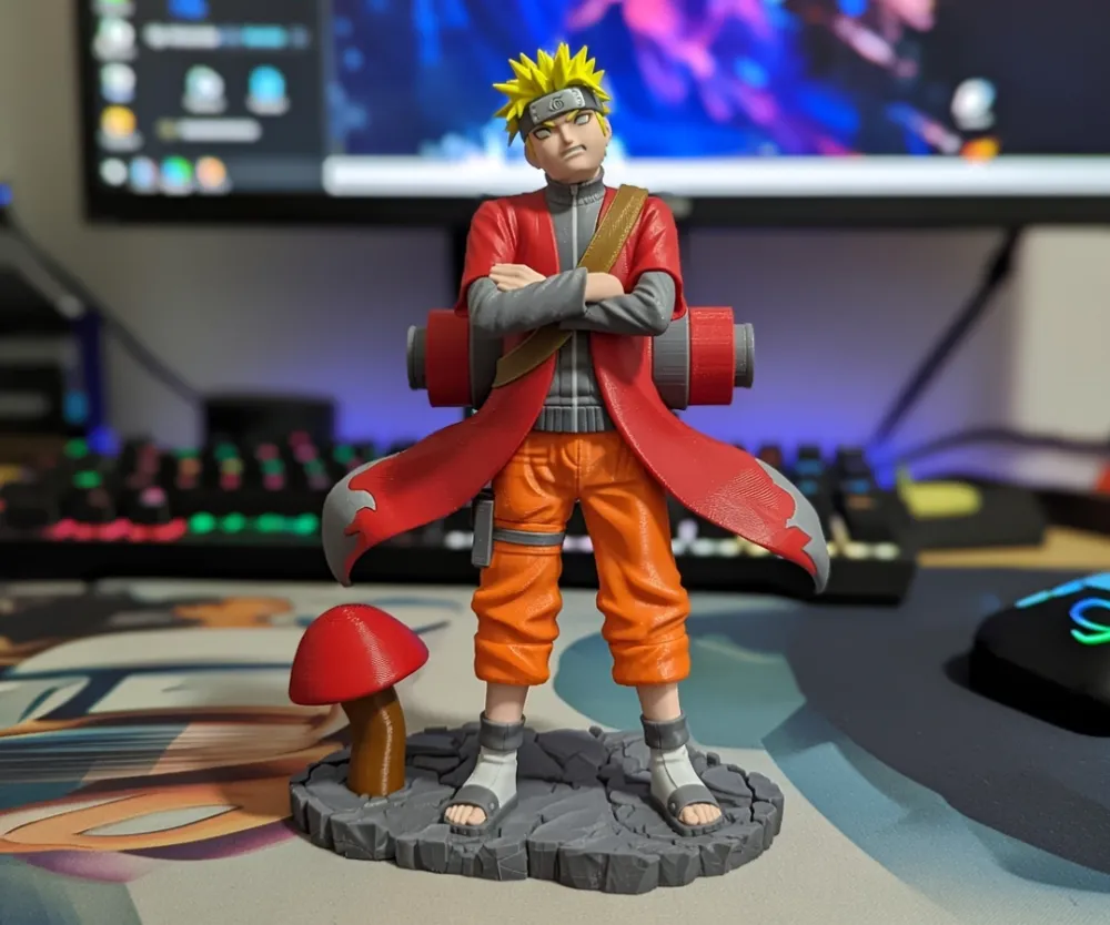 Naruto Uzumaki Sage Mode Modular Display Model - Free 3D Print