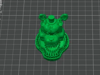 nightmare fredbear head action figure