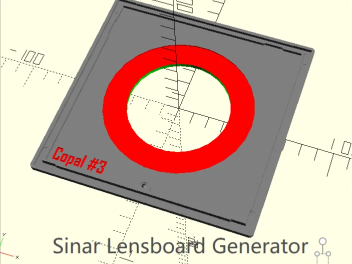 Sinar Lensboard Generator