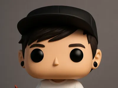 Funko with brush and cap