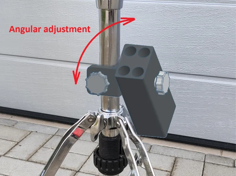 Drumstick holder for Hi-Hat - angle adjustable