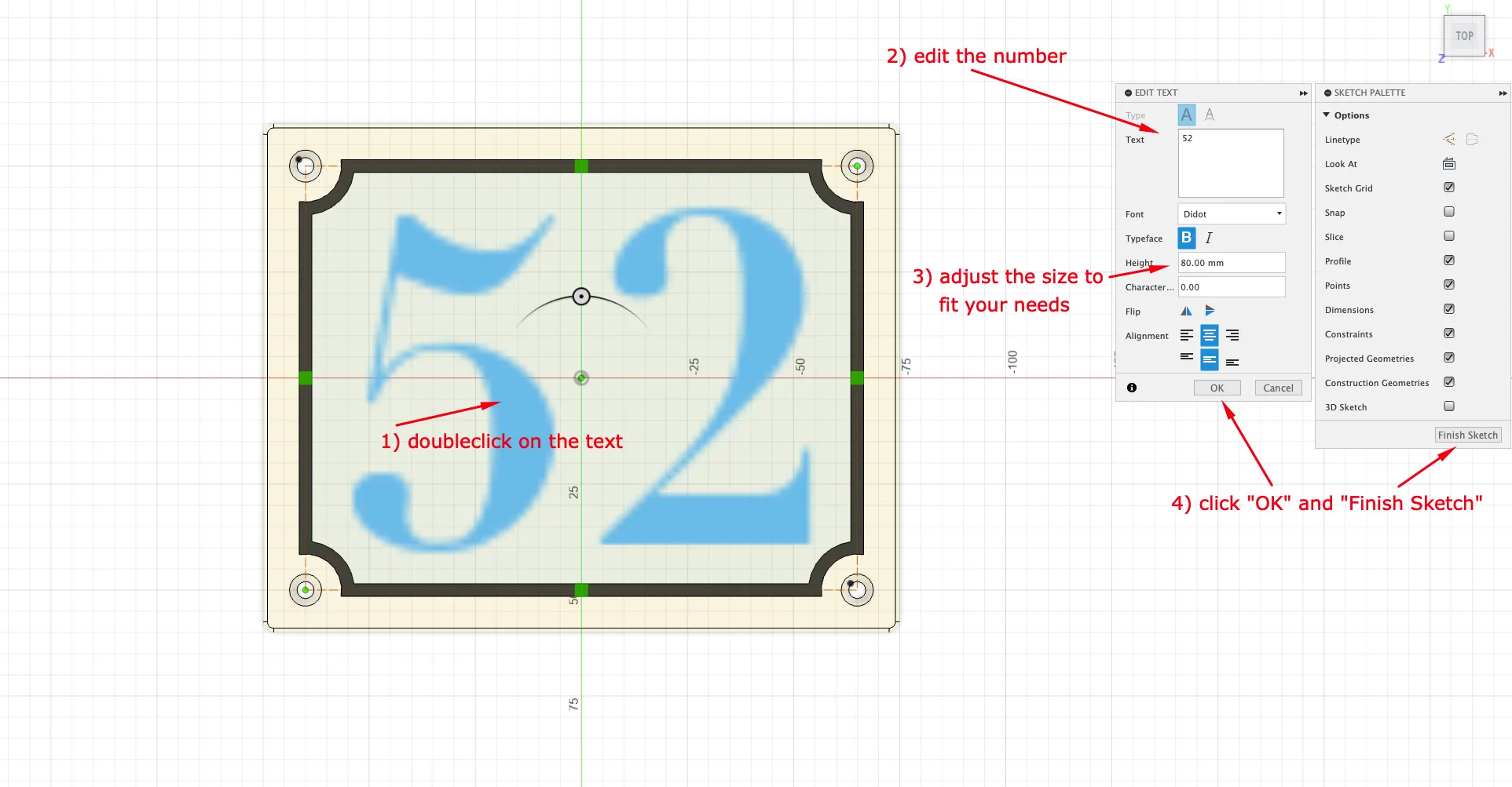 Elegant House Number Plaque (Customizable) - Free 3D Print Model ...