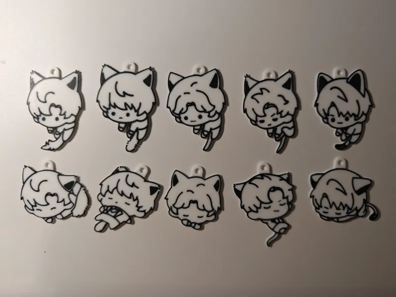 恋与深空猫猫钥匙扣