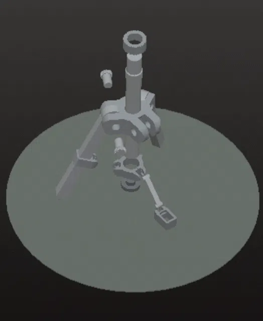 animated gif of telescope assembly