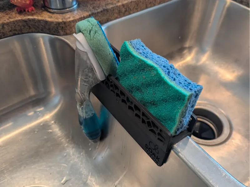 Voronoi Sink Sponge and Dish Wand Holder v2