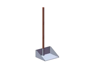 No-support, glue-free mortise and tenon dustpan