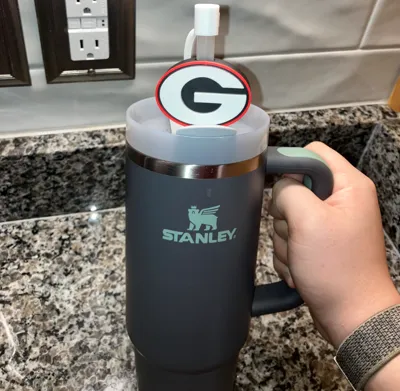 UGA Stanley Cup Straw Topper 