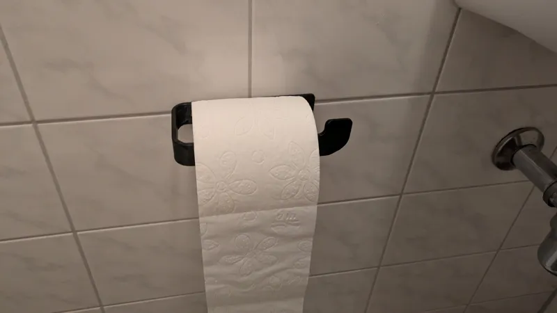 Minimalist toilet paper holder
