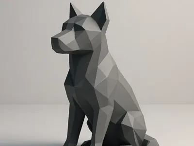 Low Poly Dog (Public Domain)