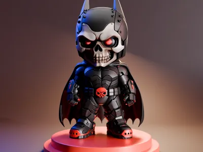 Batman Skull Cartoon