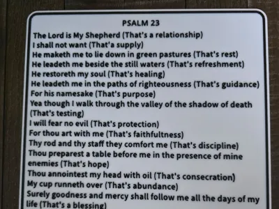 Psalms 23  sign