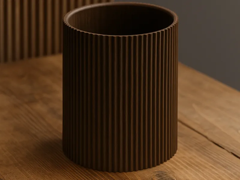 Minimalist Ribbed Vase – 3D Printable Decor 