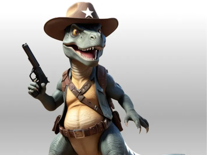 Non homophobic TRex dinosaur