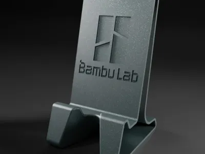 Phone holder / stand with Bambu Lab logo