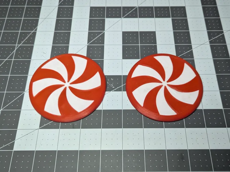 Peppermint Coaster (Spiral Pattern Coaster)