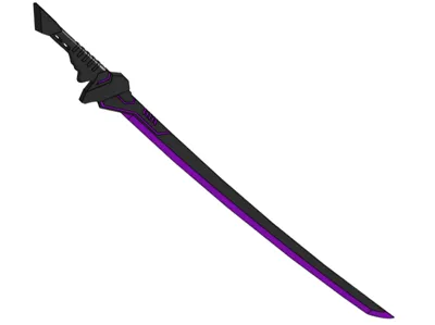Purple Cyberpunk Katana