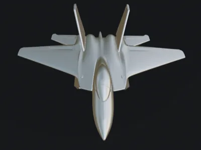 F-22 Style Stealth Fighter Jet – STL Model