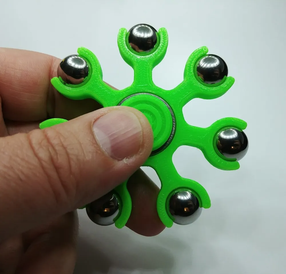 7 Ball Fidget Spinner (smaller for smaller hands) - Free 3D Print Model ...