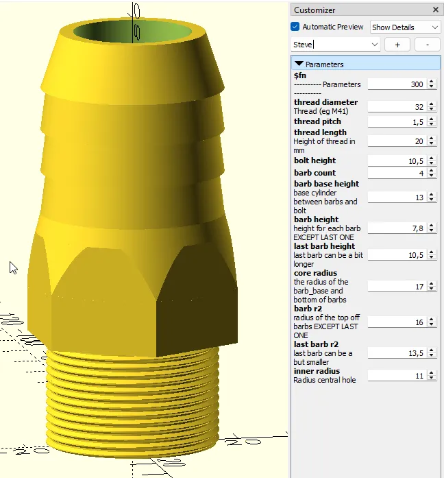 Customizable Barbed Tube Fitting - Free 3D Print Model - MakerWorld