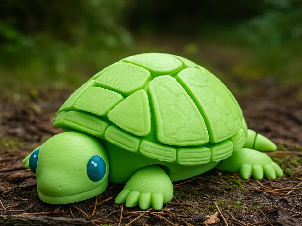 Adorable Articulated Turtle Fidget Toy - Free 3D Print Model - MakerWorld