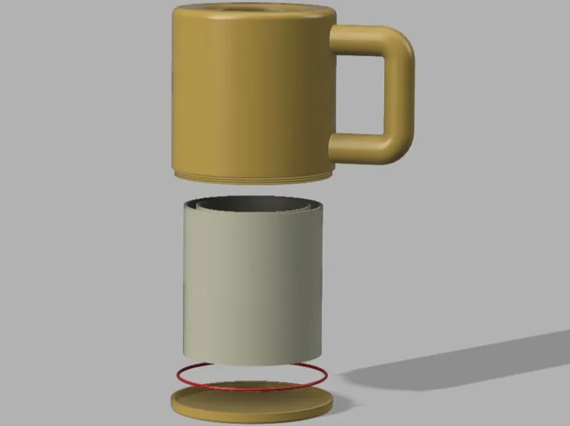 Cooler mug with replaceable ice ring