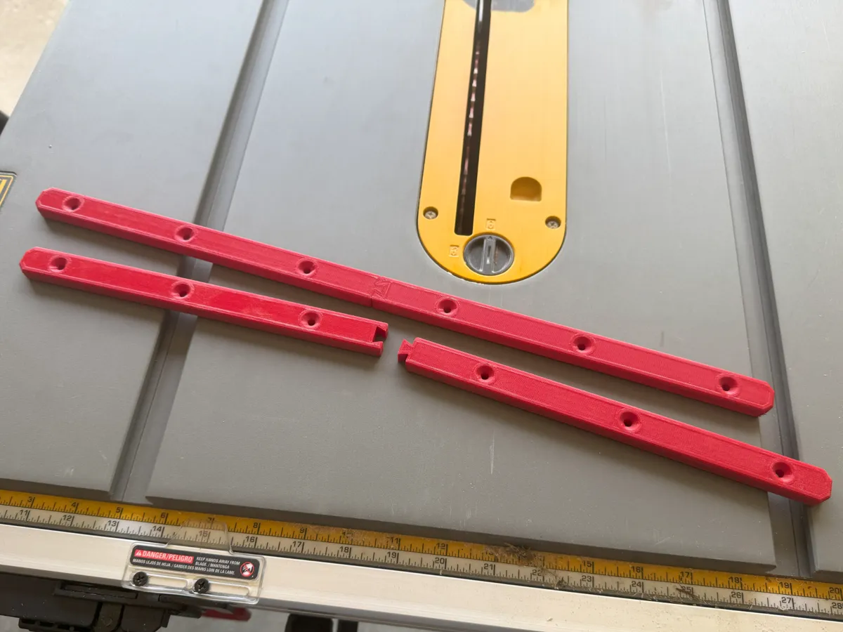Rail coulissant pour rainure d'onglet 19 mm, assemblable