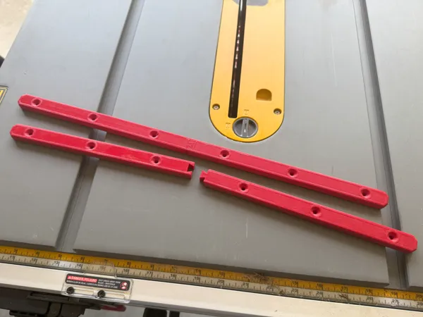 Rail coulissant pour rainure d'onglet 19 mm, assemblable