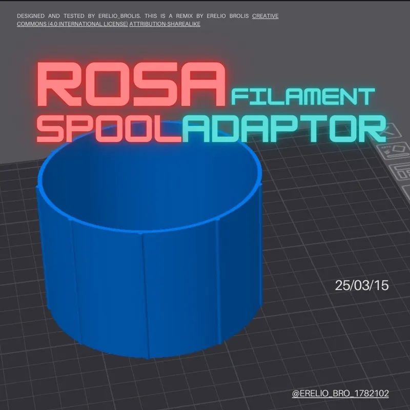 ROSA fillament refill to BBL spool adaptor
