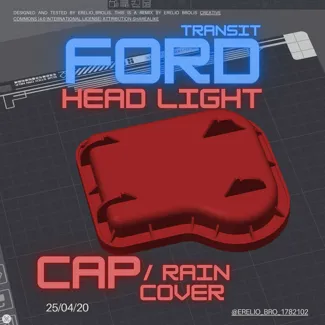 Ford (transit mk7 van) headlight rain cap / cover