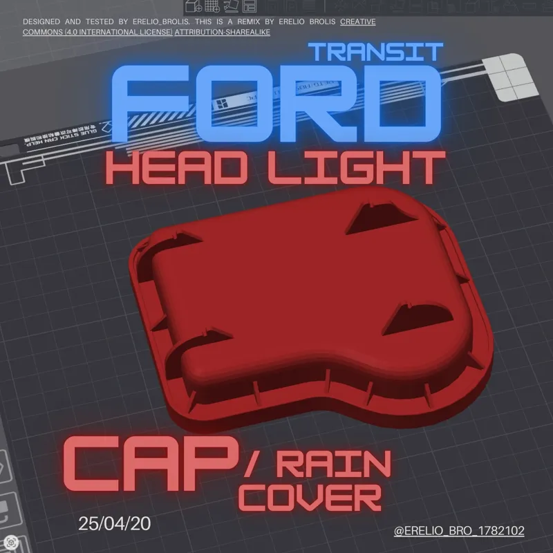 Ford (transit mk7 van) headlight rain cap / cover