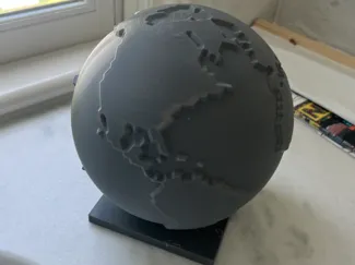 Globe with Raised Continents 