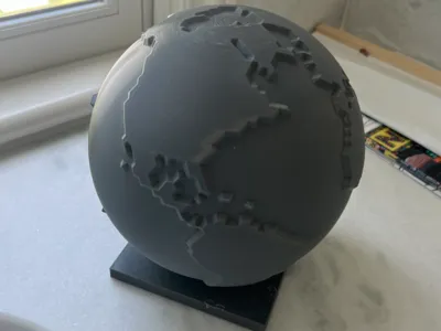 Globe with Raised Continents 