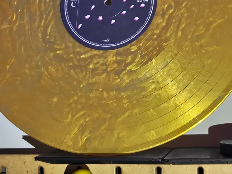 IKEA Skadis top shelf for vinyl
