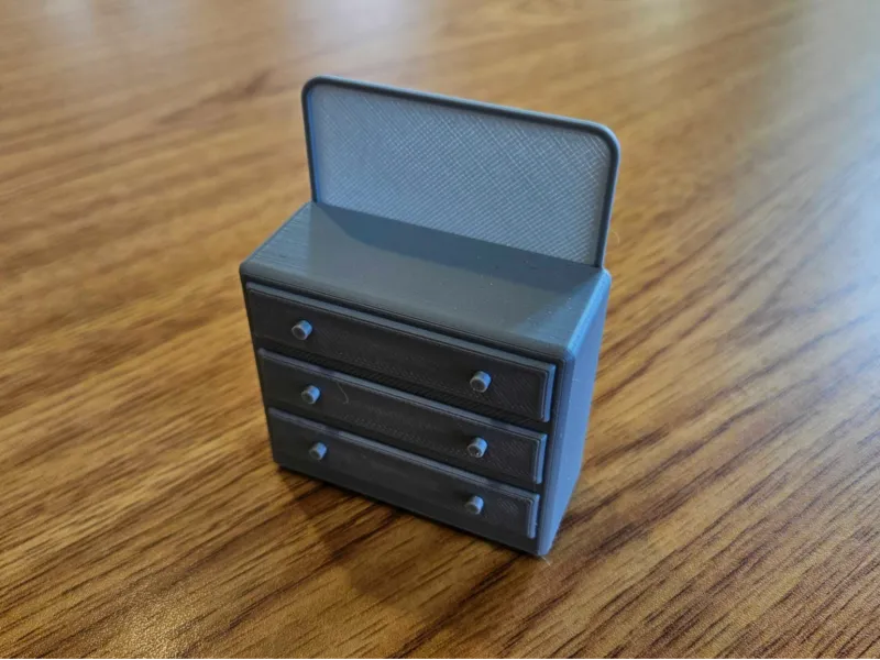 Retro Dollhouse Dresser