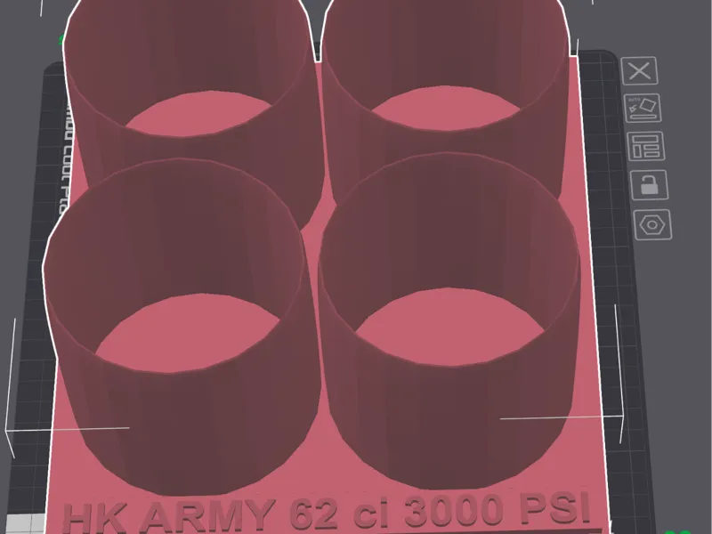HK Army 62ci 3000 PSI HPA Tank holder