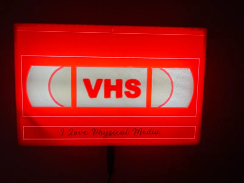 Blank Customizable Retro VHS LightBox 