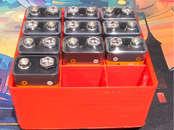 Gridfinity 9 Volt Battery Holder 2x2