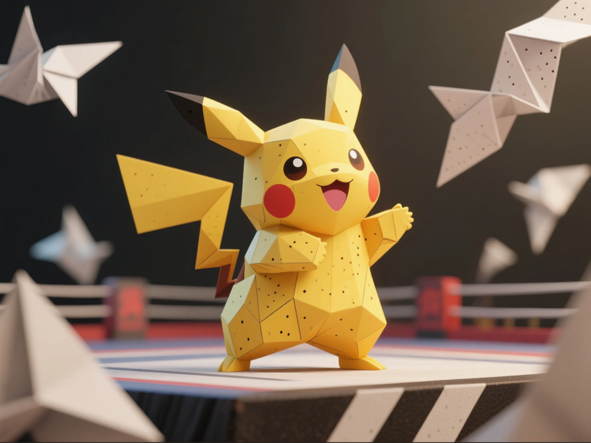 Origami Pikachu Print-in-Place, suitable for A1 mini by why MakerWorld ...