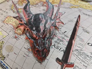 Fermacapelli Drago e spada 